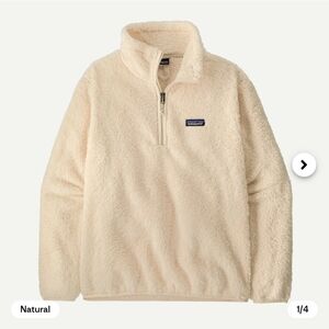 Patagonia Los Altos Quarter Zip Fleece Size M, Natural
